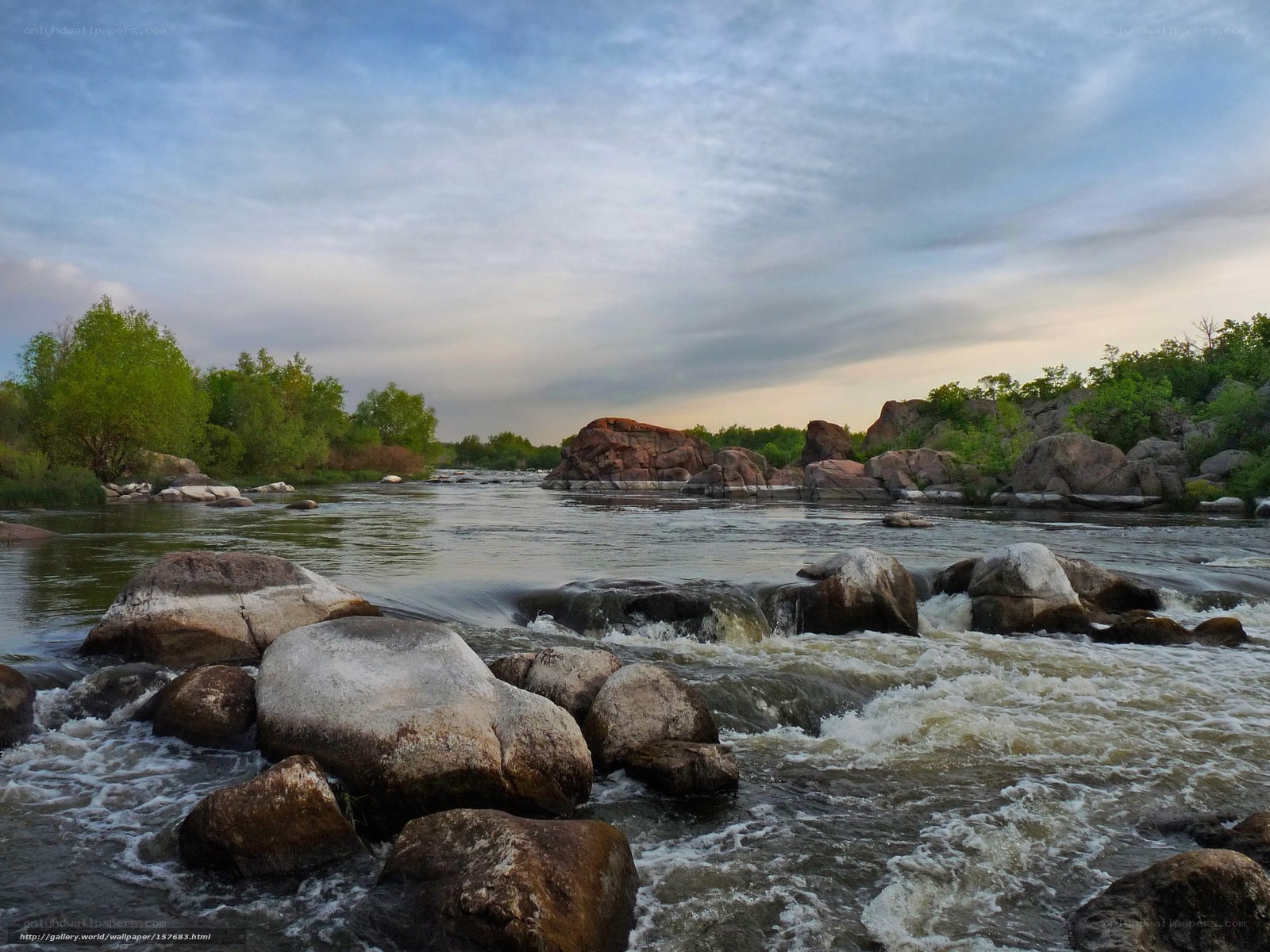 River flowing over rocks