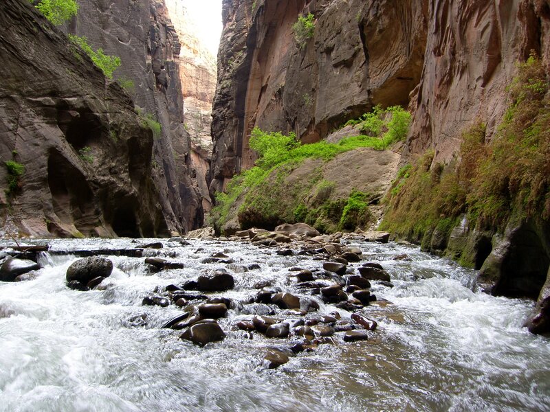 River flowing through a canyon