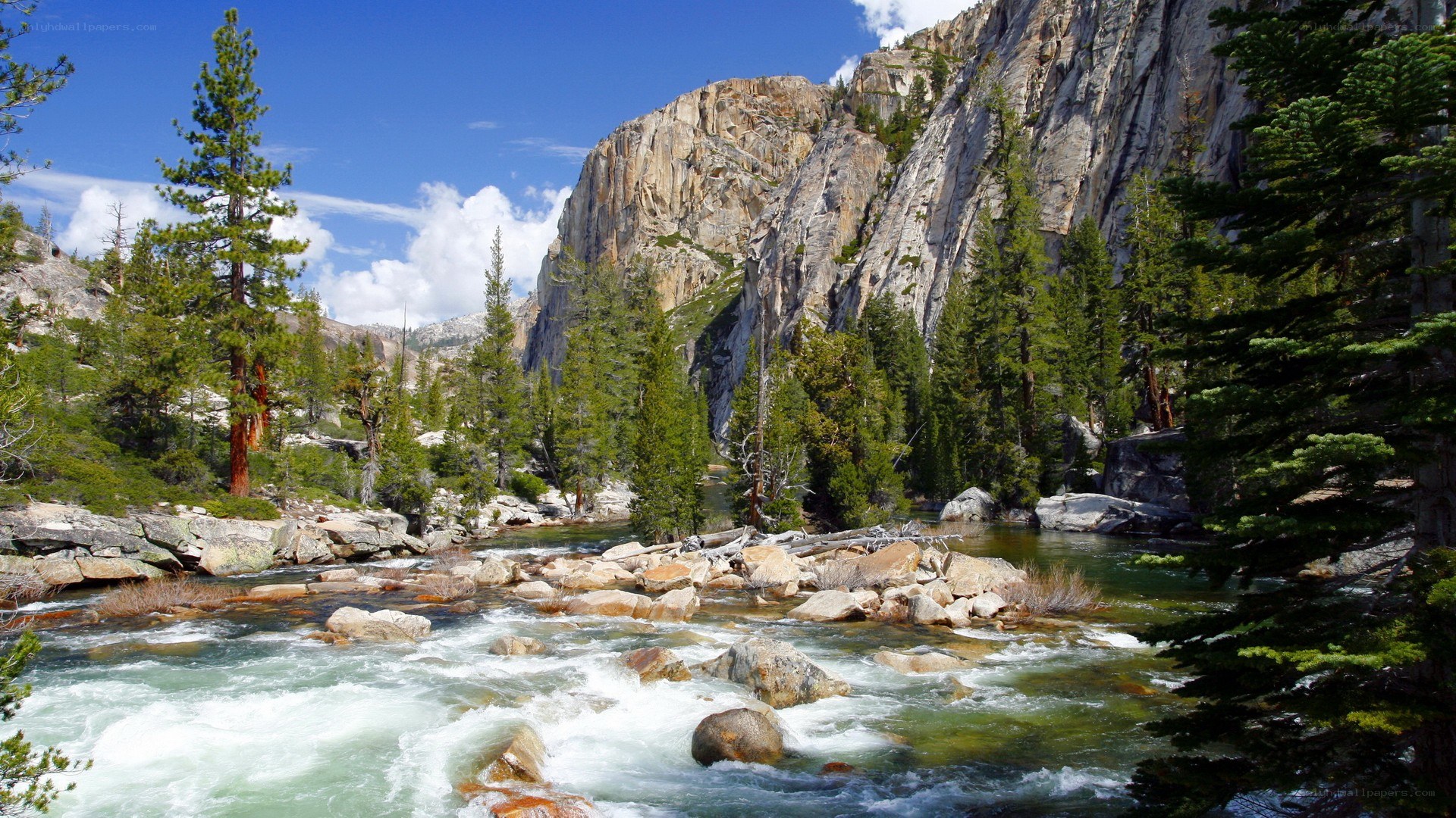 river flowing through a canyon