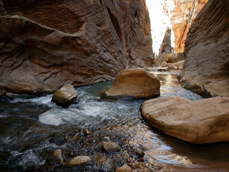 river flowing through a canyon