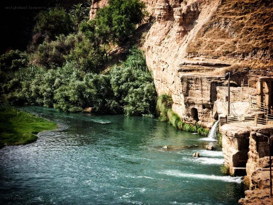 River flowing through a canyon