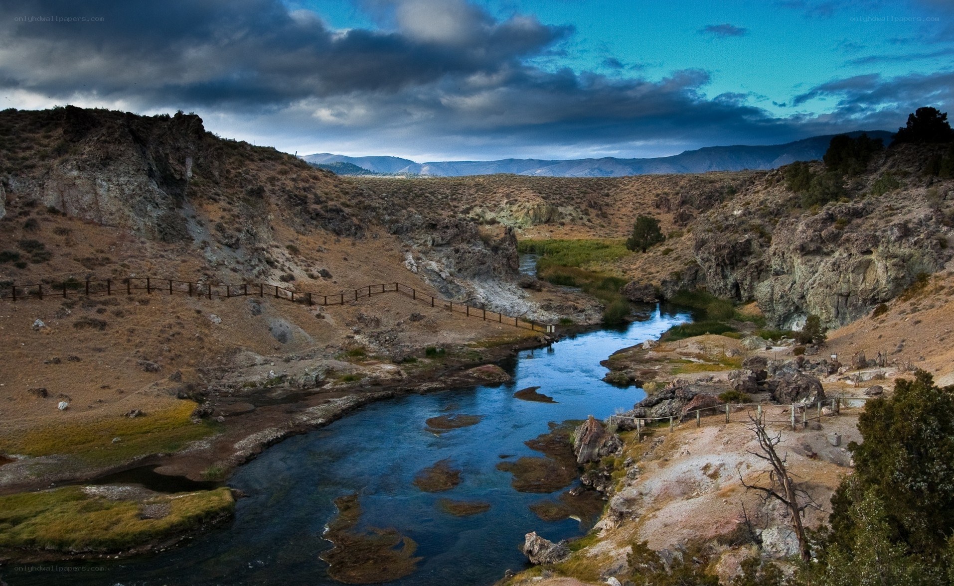 River flowing through a canyon