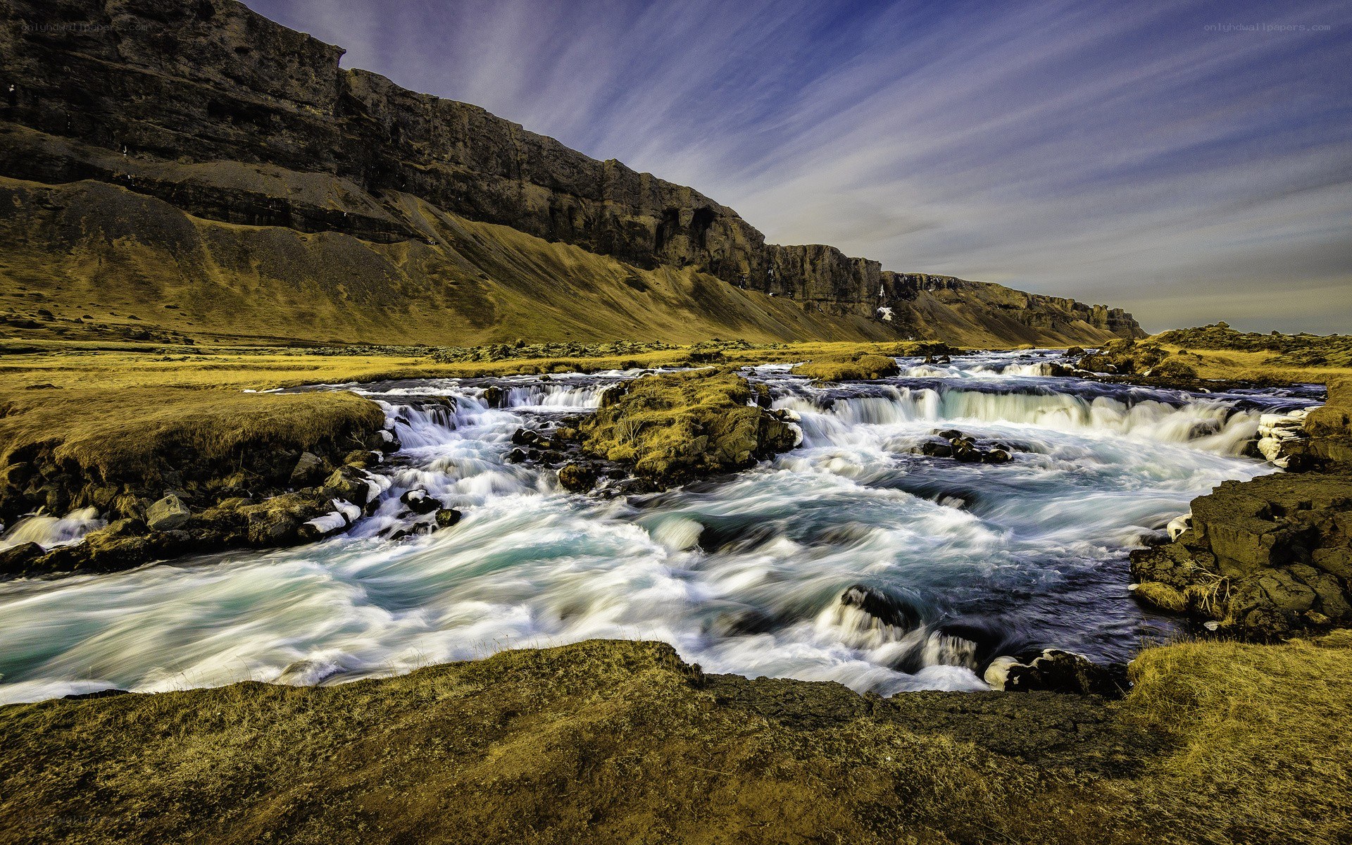 River flowing through a canyon
