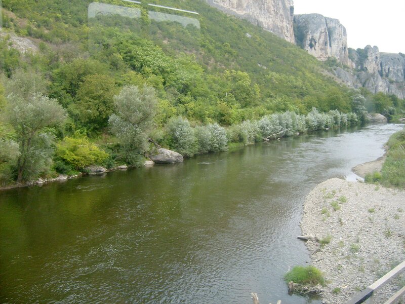 River flowing through a canyon