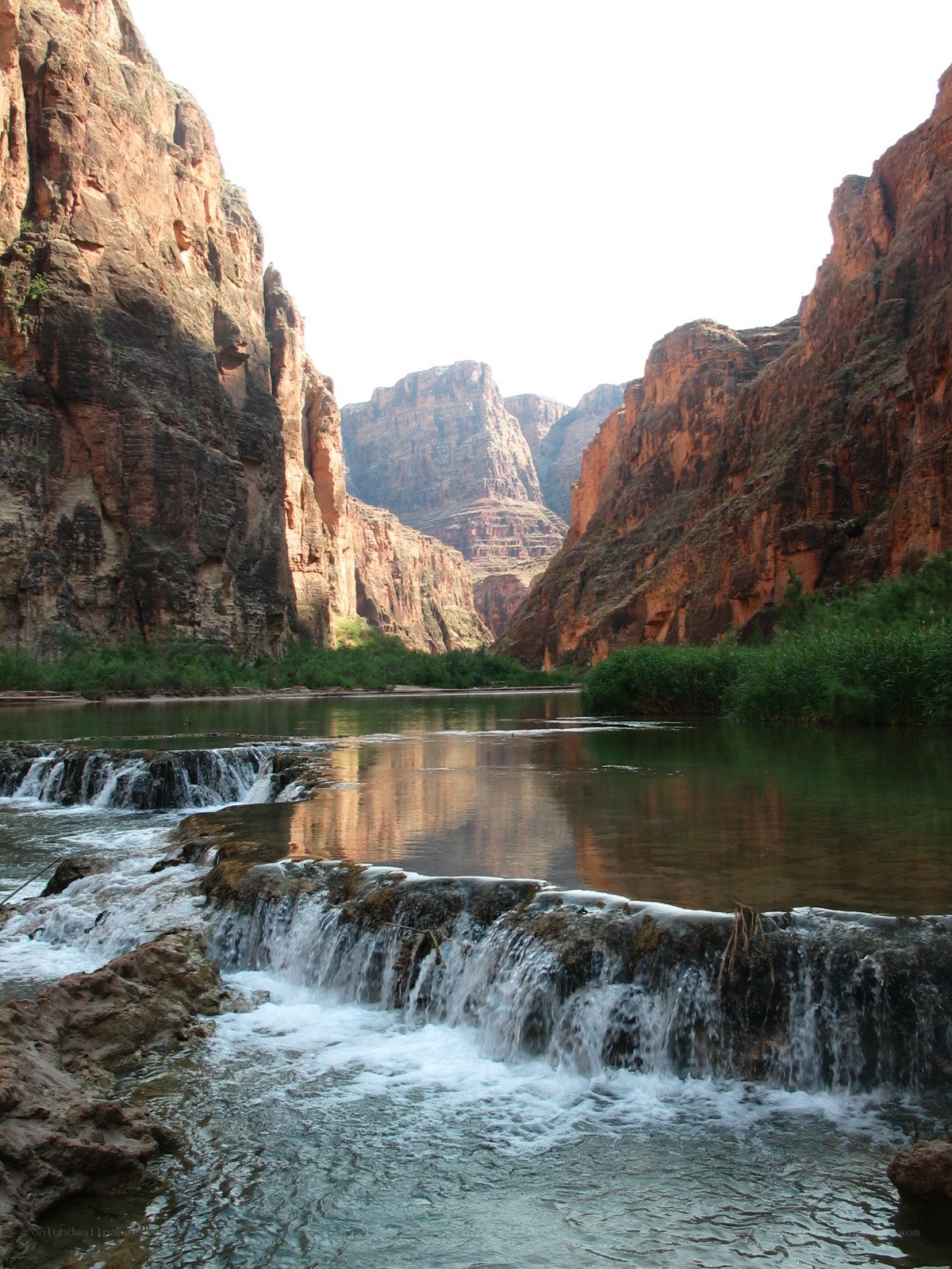 River flowing through a canyon