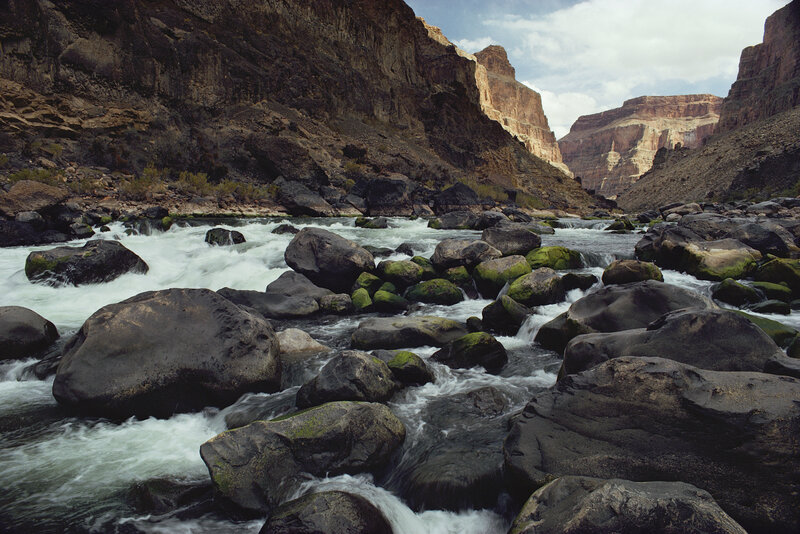 River flowing through a canyon