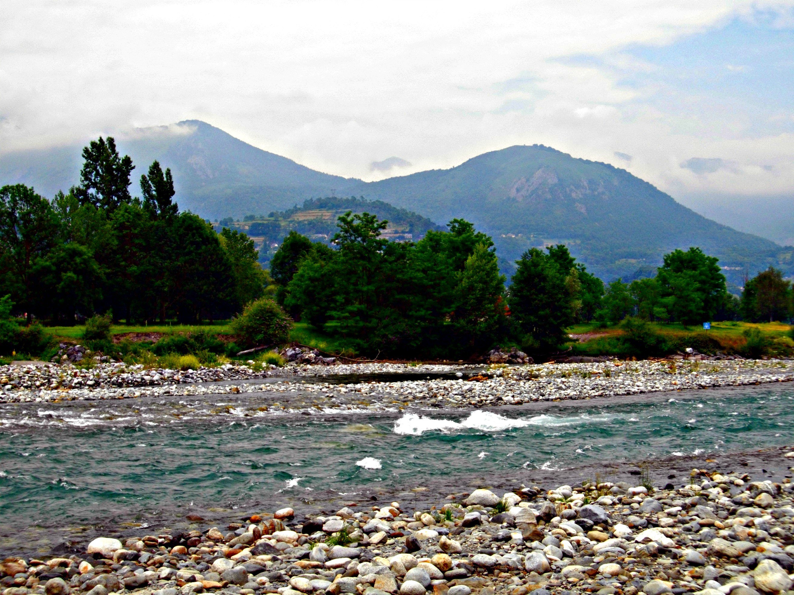 River flowing through a mountain valley