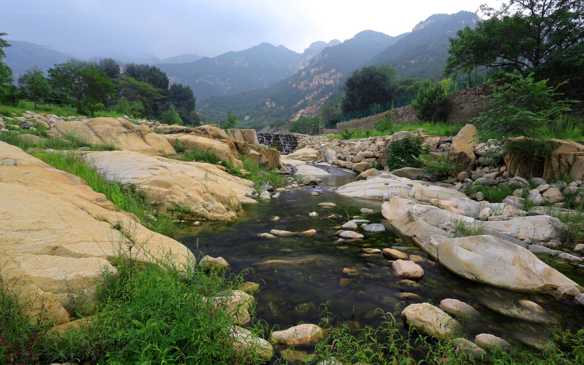 River flowing through a mountain valley