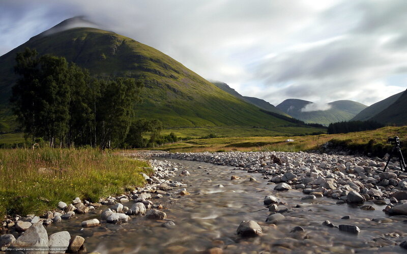 River flowing through a mountain valley
