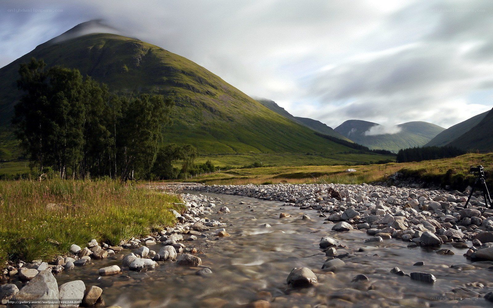 River flowing through a mountain valley