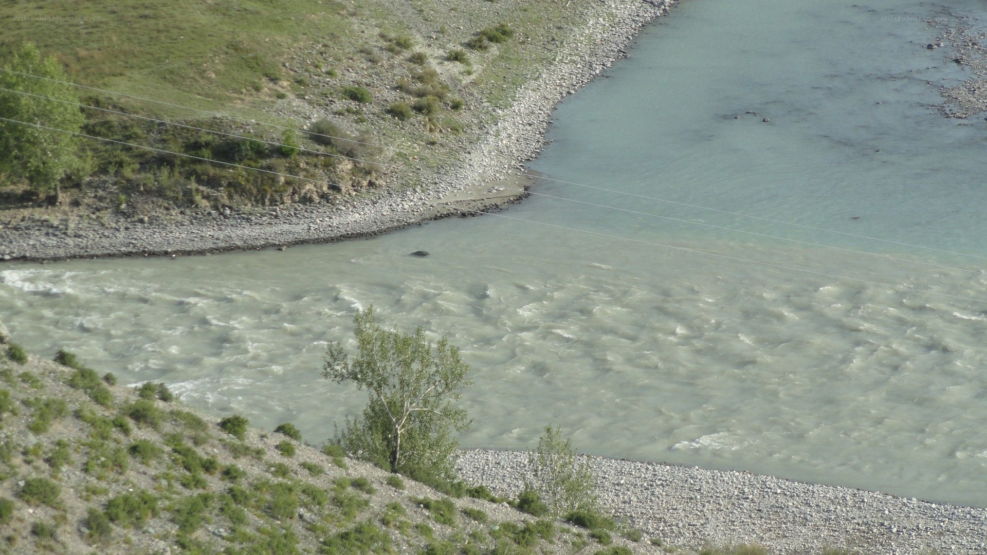 River flowing through a rocky landscape
