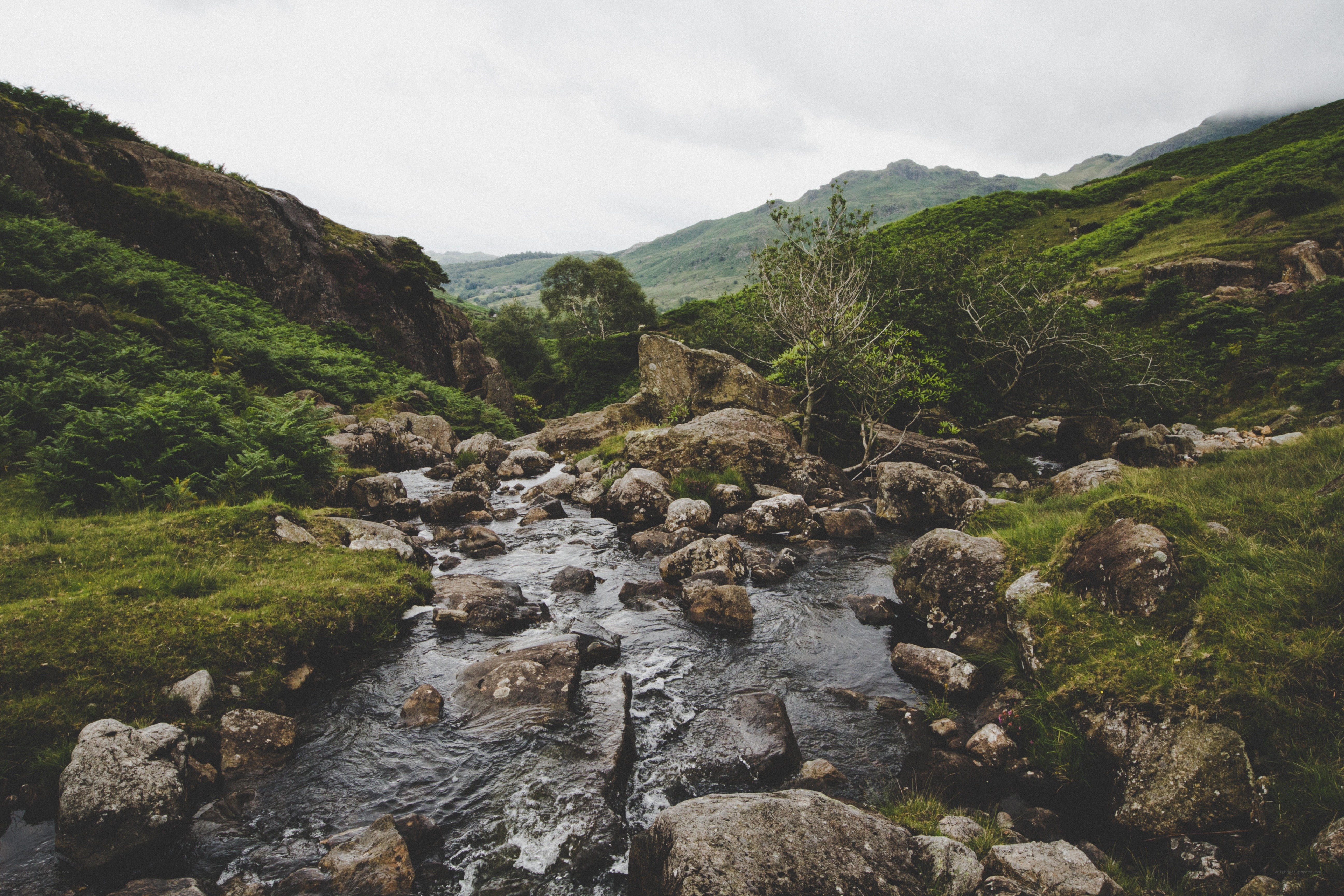 River flowing through a rocky valley