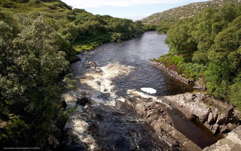 river flowing through a valley
