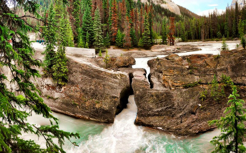 River Flowing Through Canyon — Green, Dramatic, Summer
