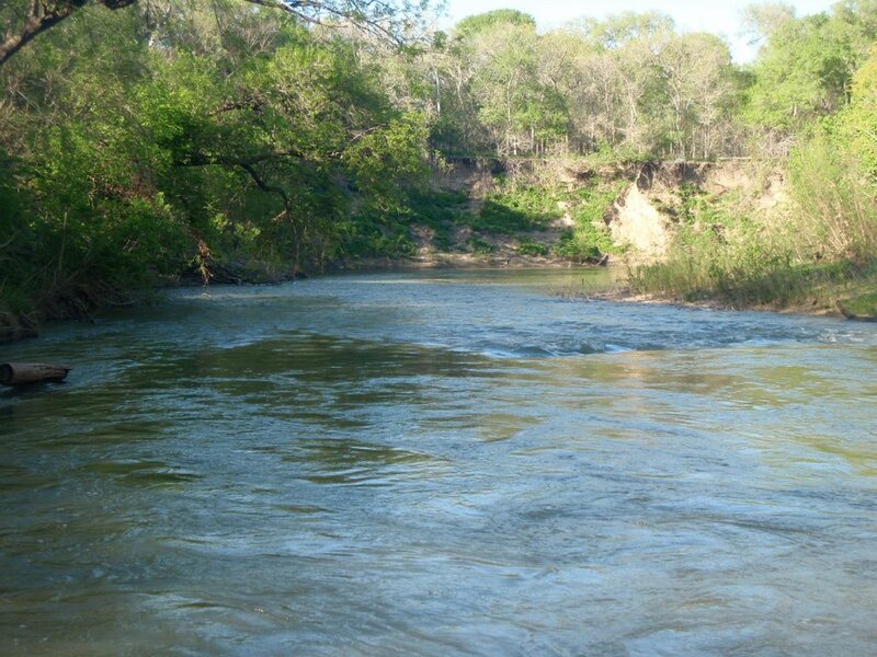 River Flowing Through Forest — Green, Serene, Afternoon, Photograph, Trees, Bank