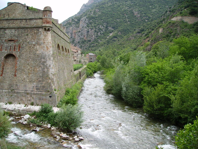 River Flowing Through Fortress