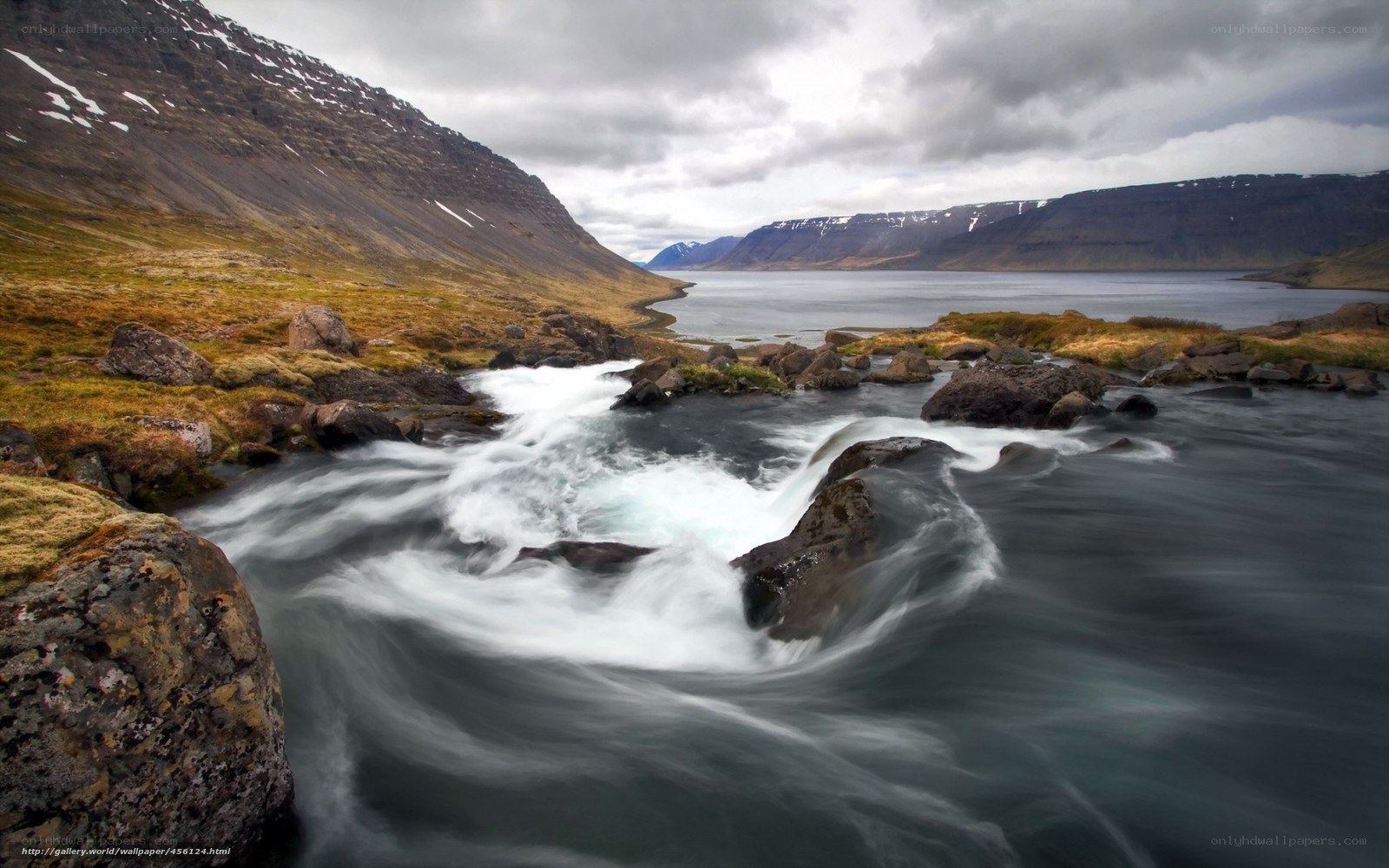 River flowing through mountain valley