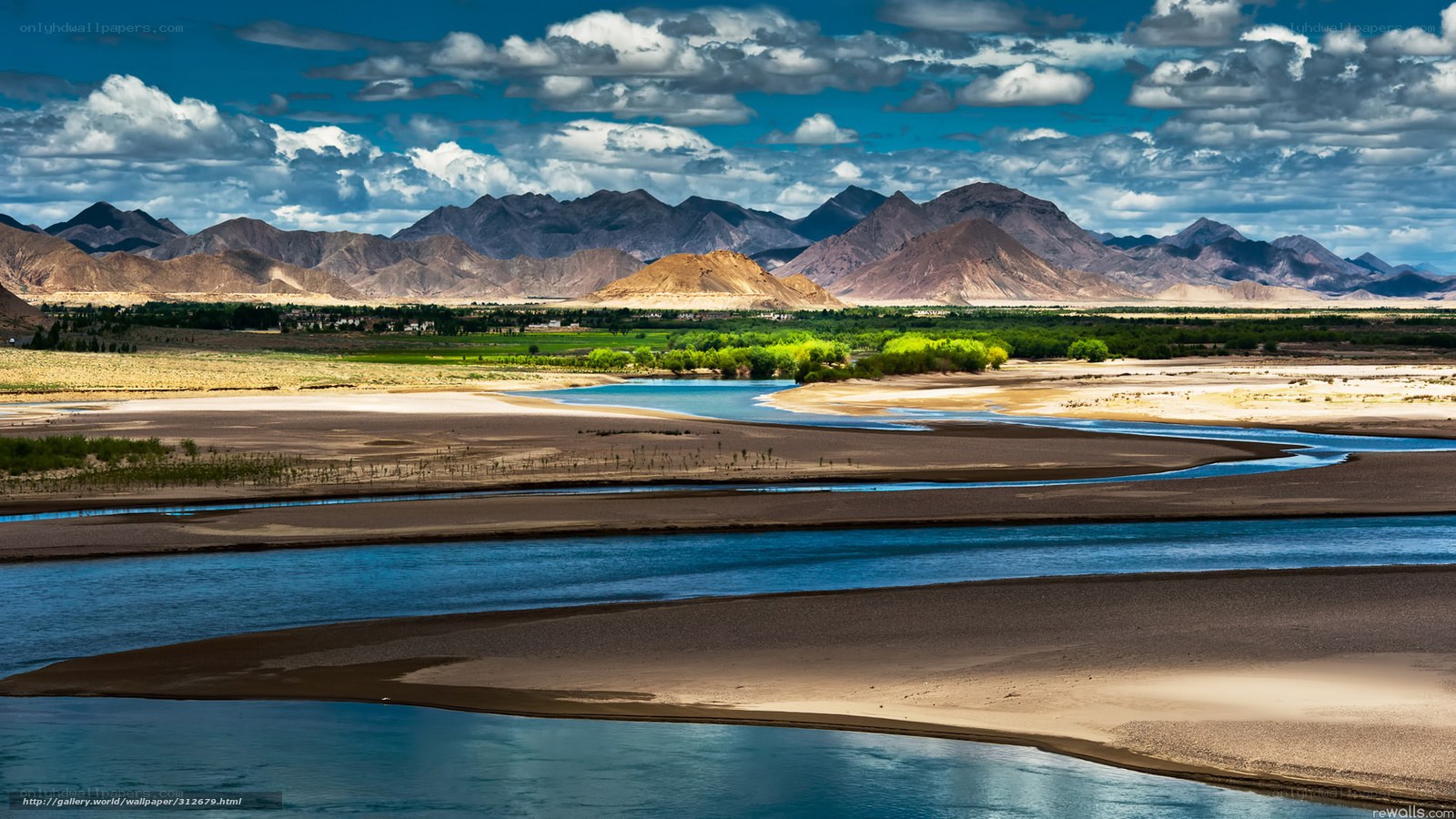 River flowing through mountain valley