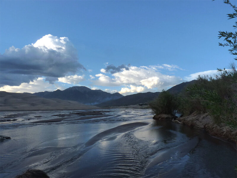 River flowing through mountain valley