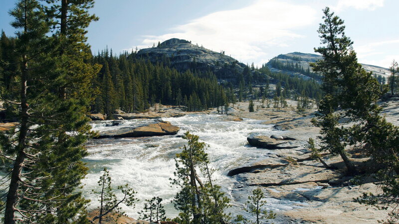 River Flowing Through Rocks — Green, Serene, Afternoon