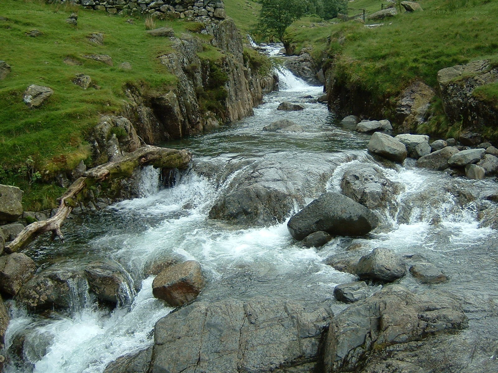 river flowing through rocky gorge