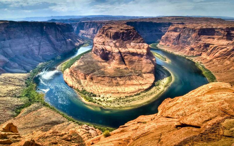 River Forming a Horseshoe Bend