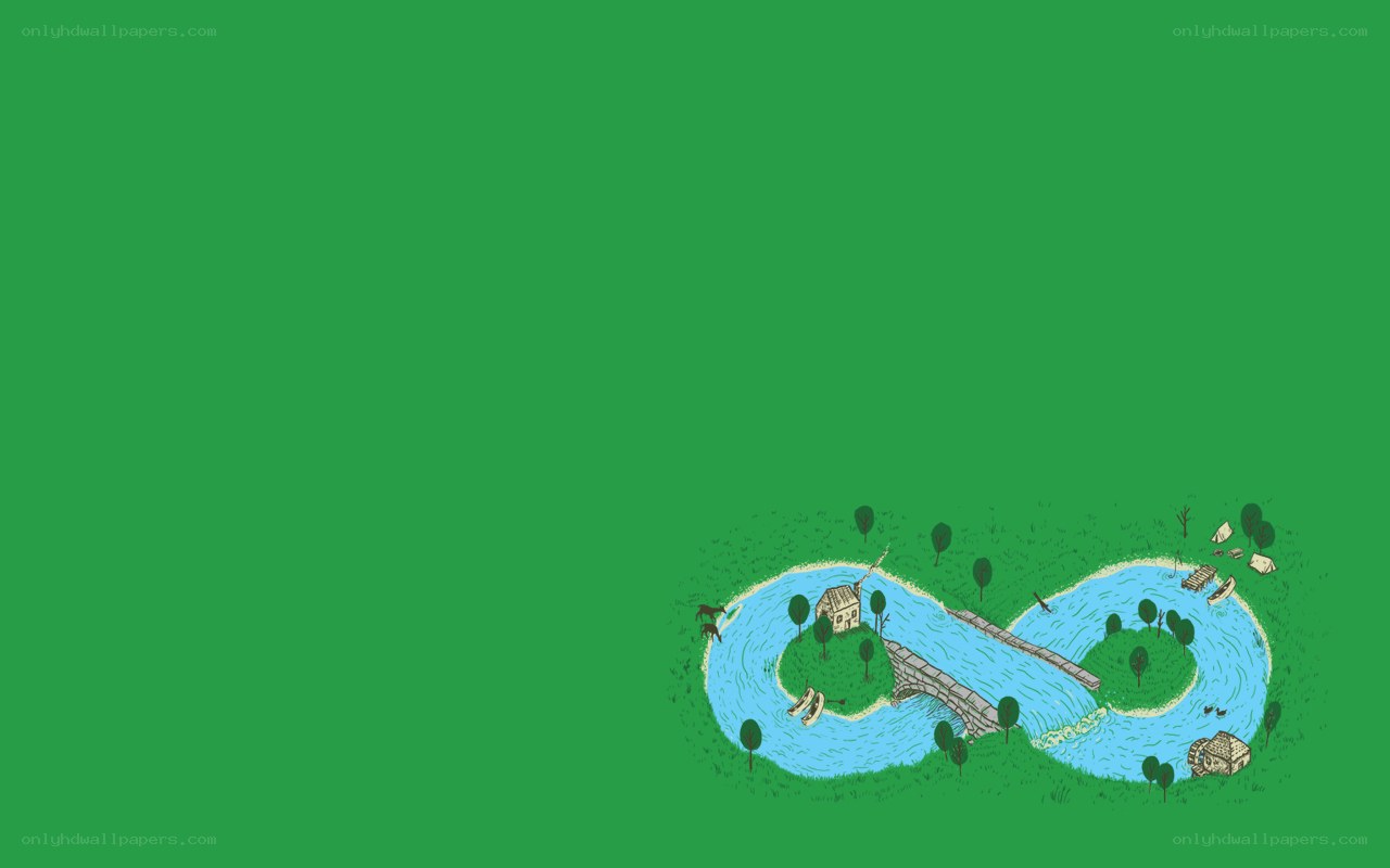 river forming infinity symbol
