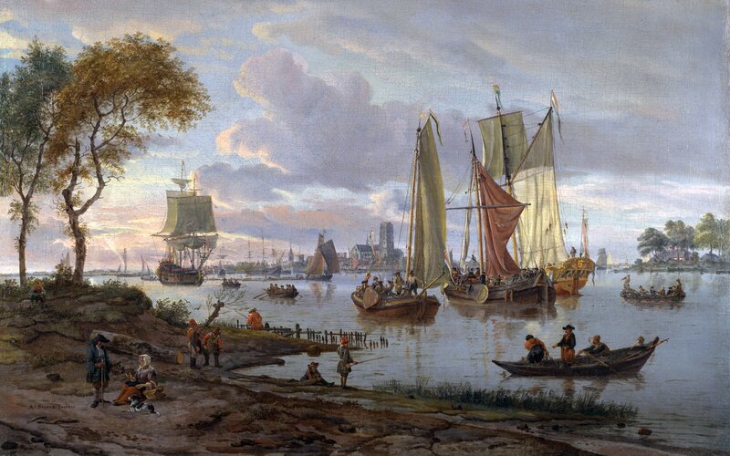 River Harbor Scene