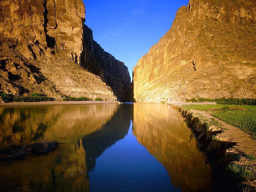 river in a canyon at sunrise