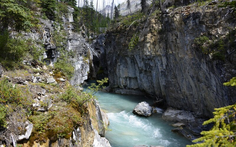 River in a Canyon — Blue, Natural, Afternoon, Photograph