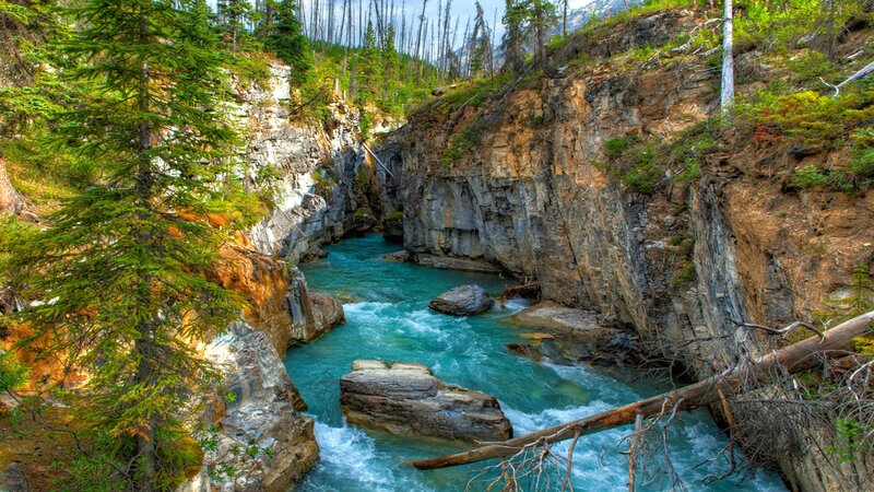 River in a Canyon — Blue, Natural, Afternoon