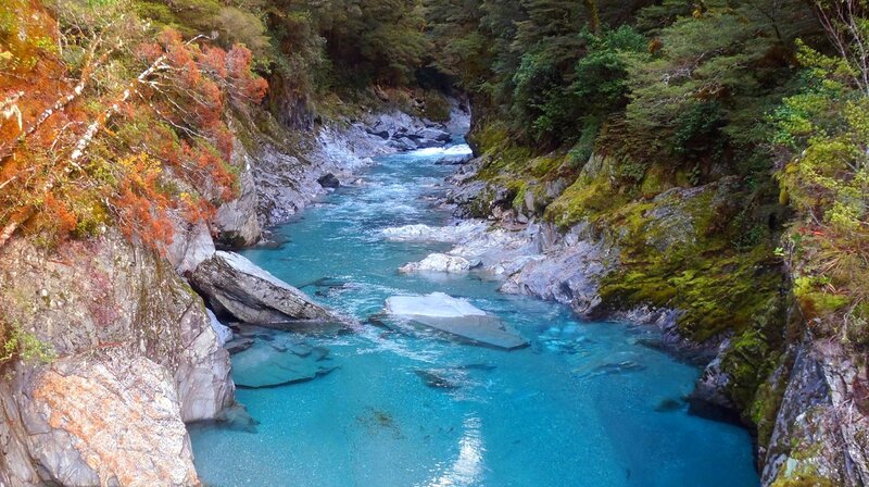 River in a Canyon — Blue, Serene, Autumn
