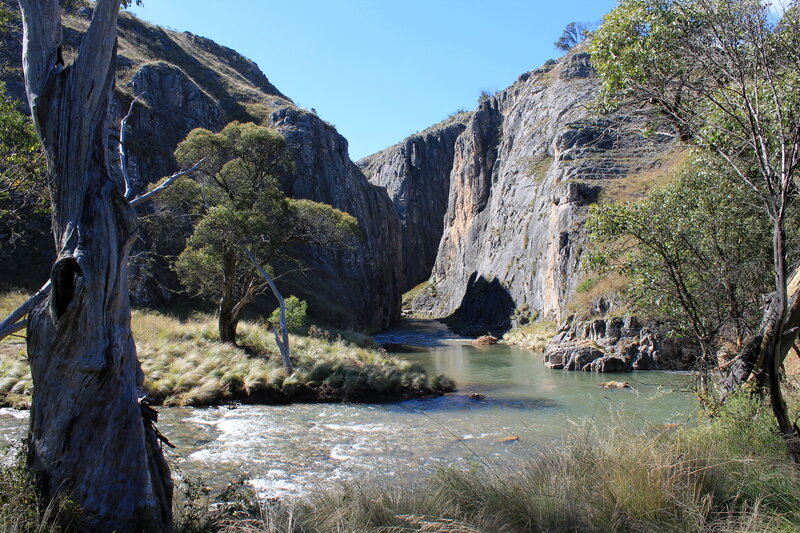 River in a Canyon — Blue, Serene