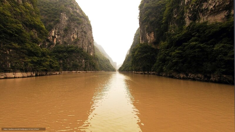 River in a Canyon — Brown, Serene