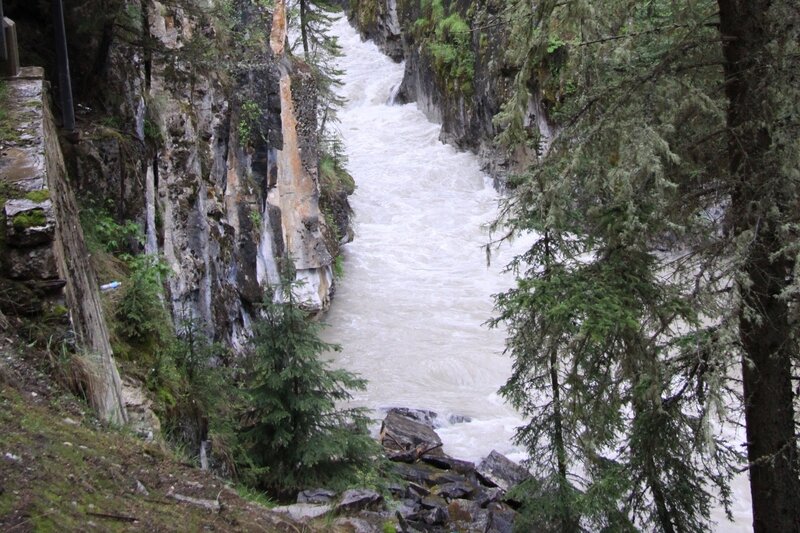 River in a Canyon — Green, Dramatic