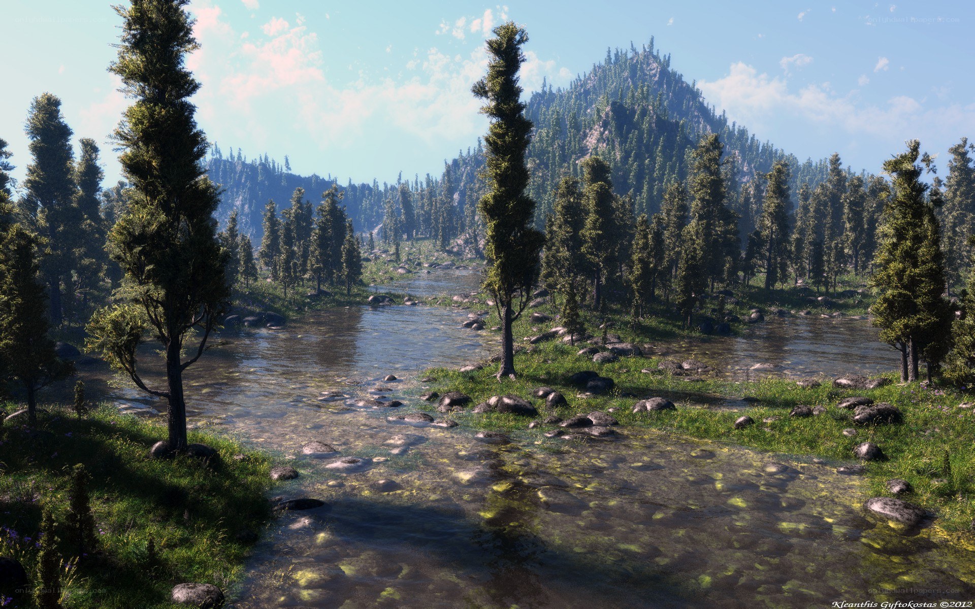 River in a forested valley