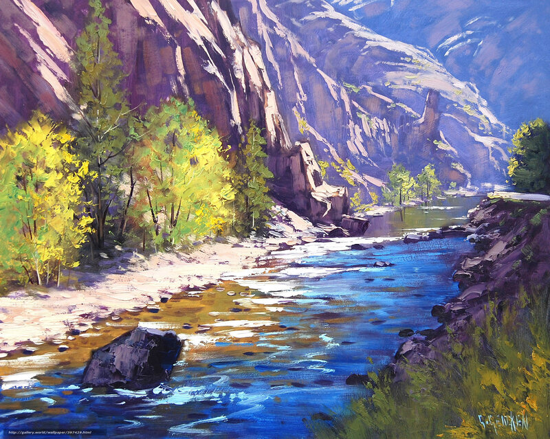 River in a mountain valley