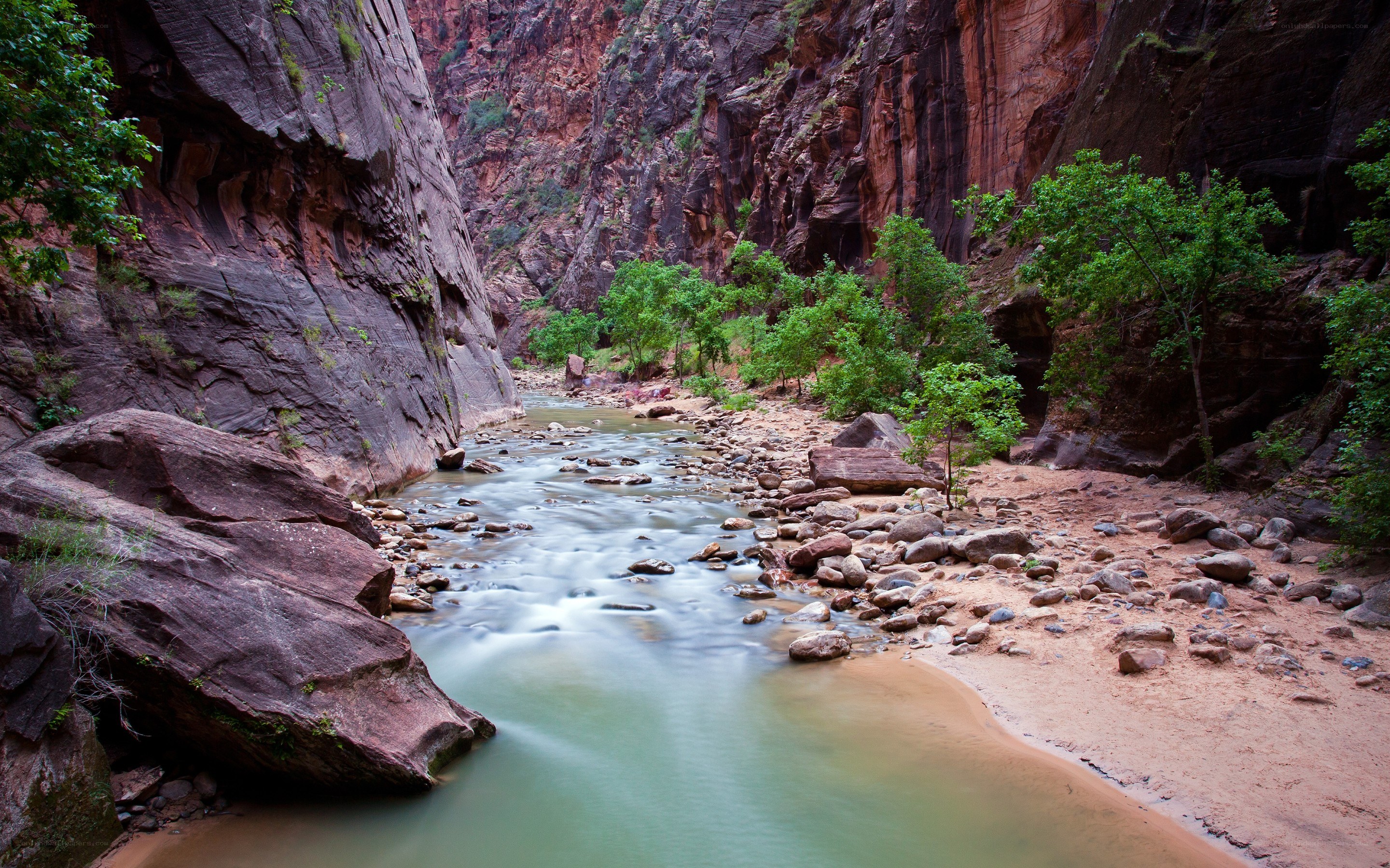 river in a narrow canyon
