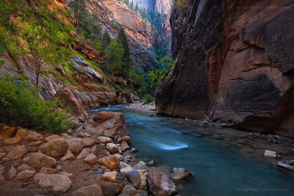 river in a narrow canyon