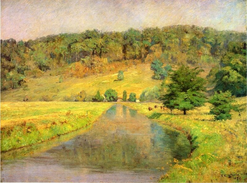 River in a pastoral landscape