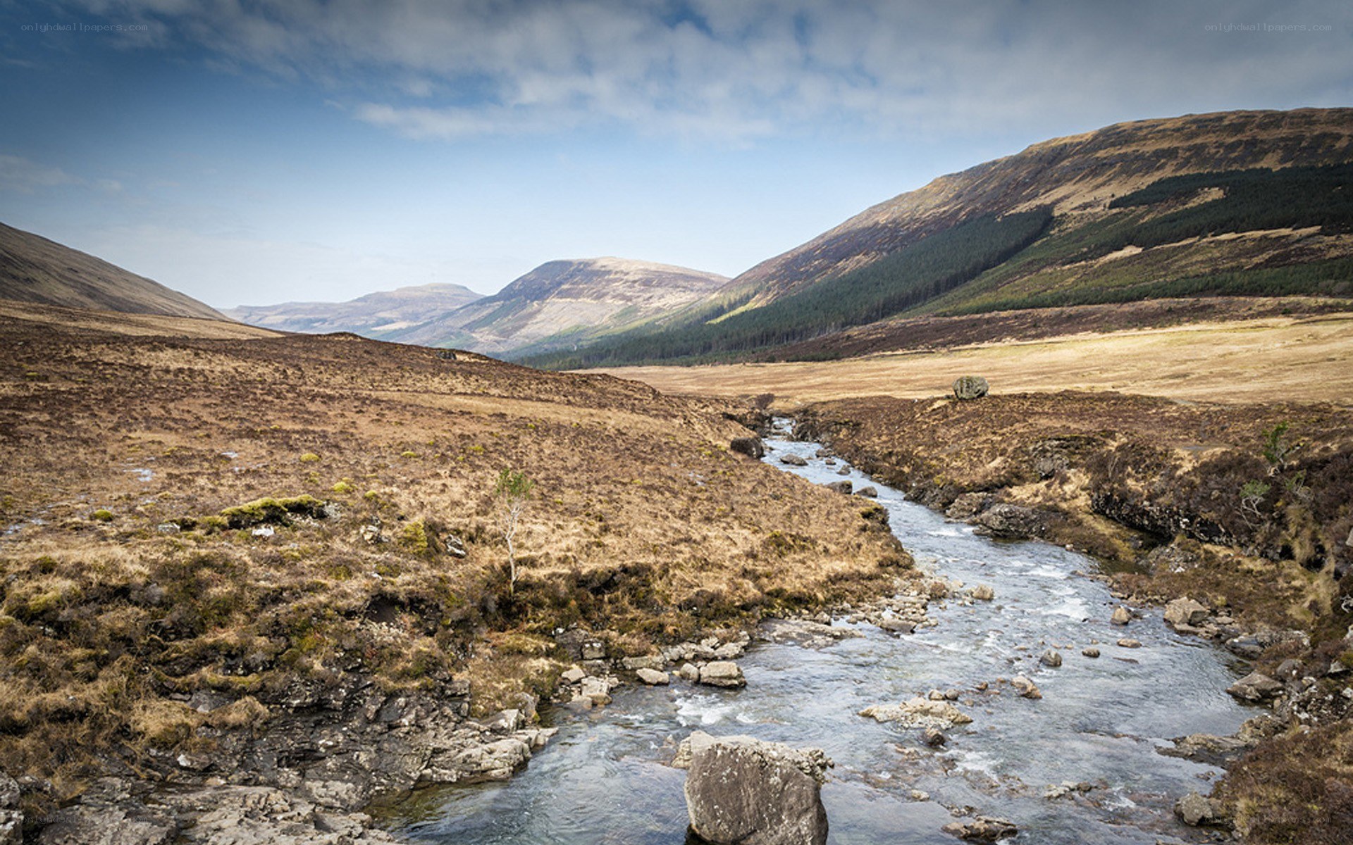 River in a Scottish valley