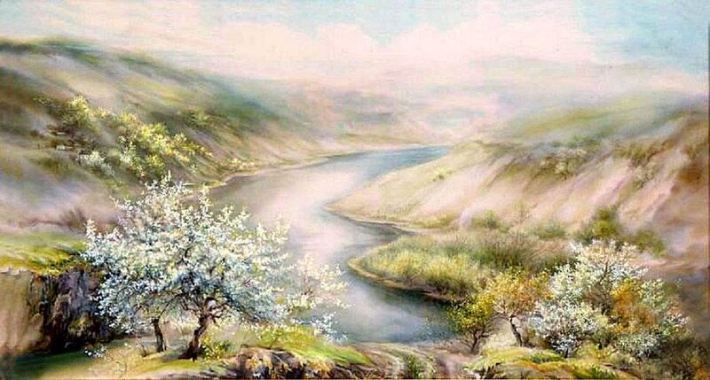 River in a Valley — Green