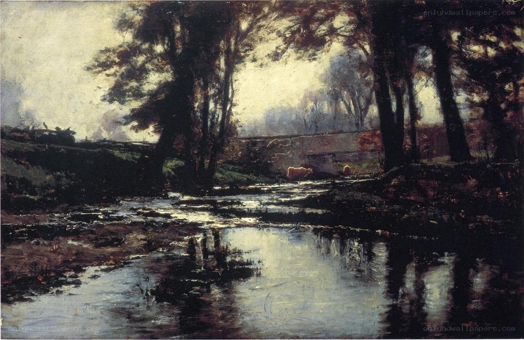 River in a wooded landscape