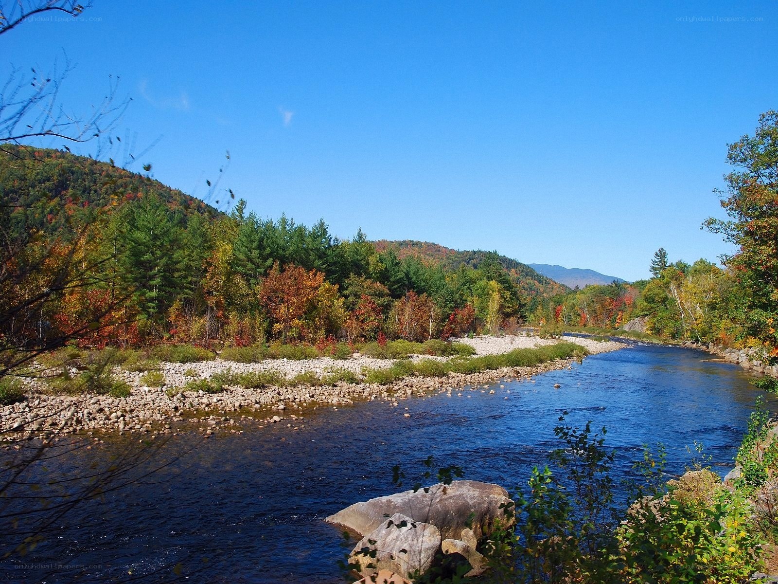 River in autumn foliage