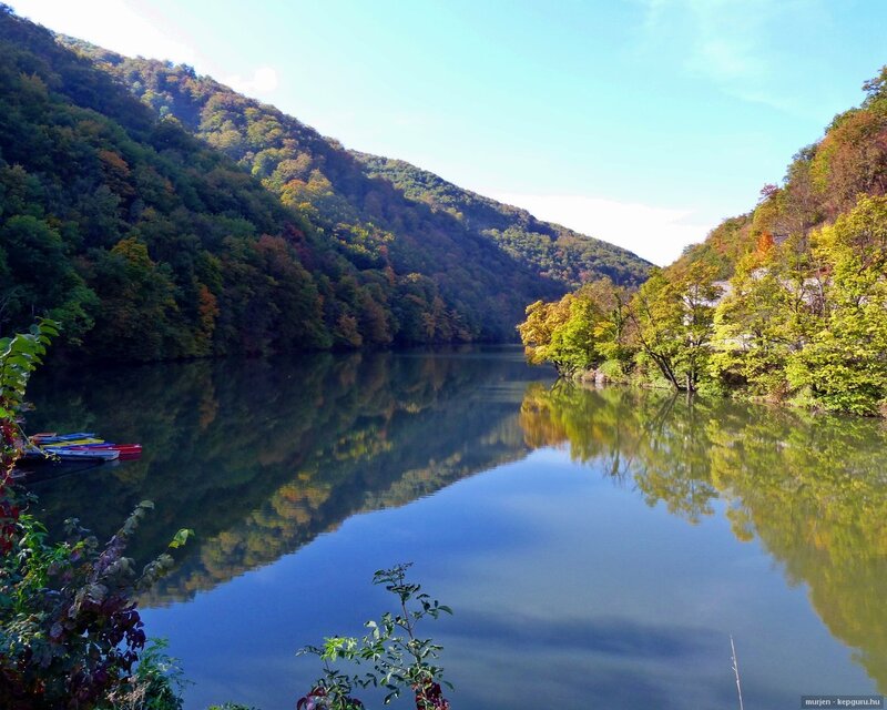 River in Autumn Valley — Green, Serene