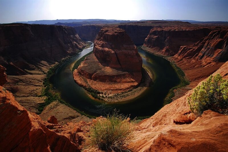 River in Canyon Bend — Red