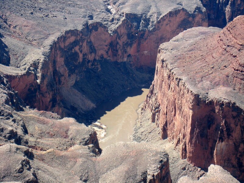 River in Canyon — Brown, Dramatic