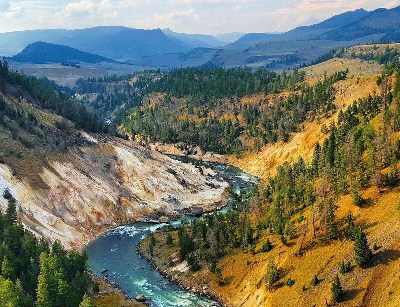 River in Canyon — Green, Serene, Afternoon, Photograph, Mountains, Trees