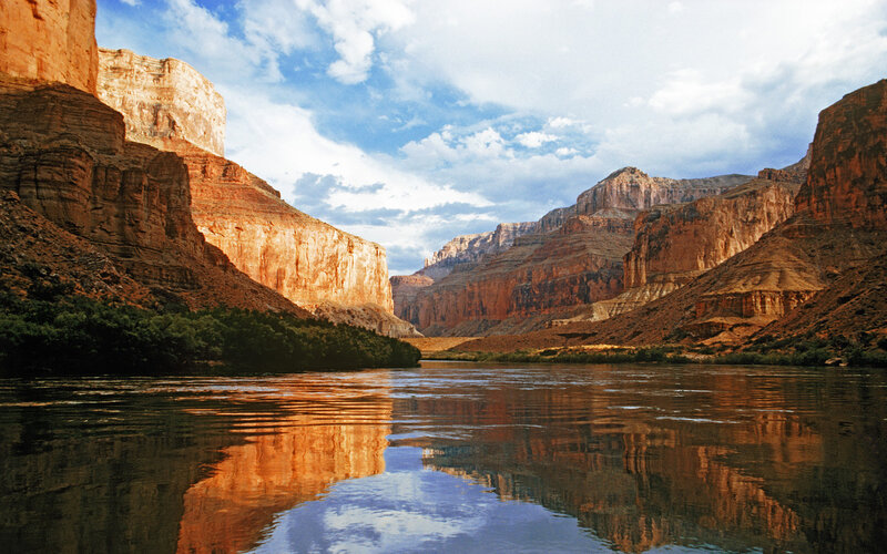 River in Canyon — Orange