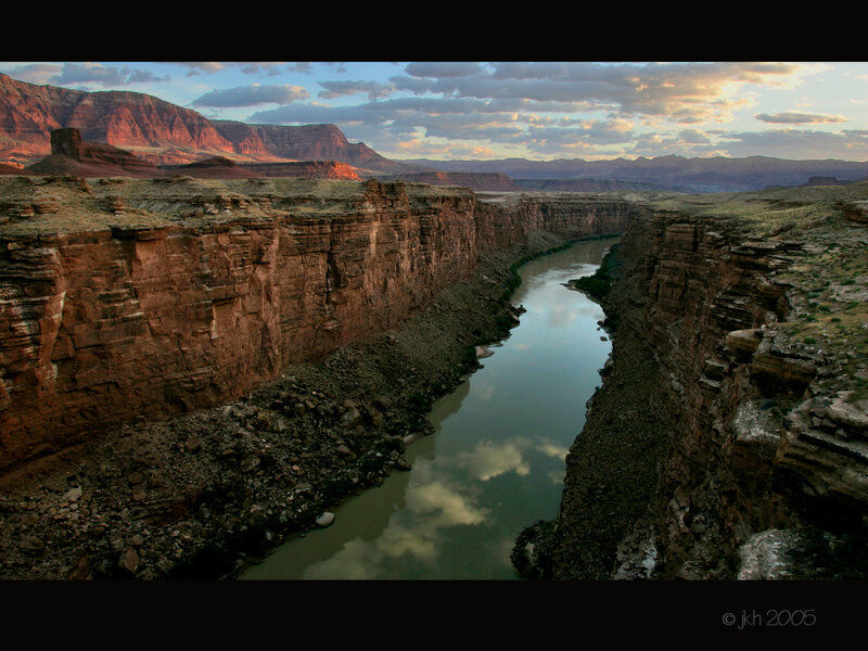 River in Canyon — Red, Dramatic